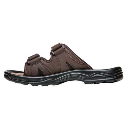 Inside view Brown Vero Leather Slip On Sandal for Men