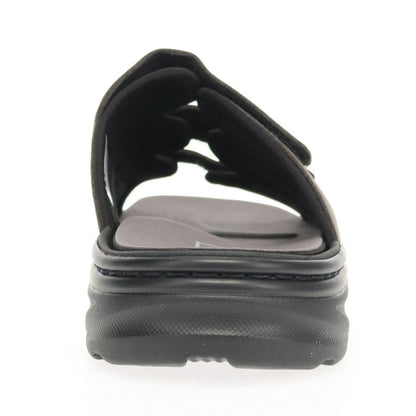 Back view of the Dark Gray Hatcher Sandal with removable footbed