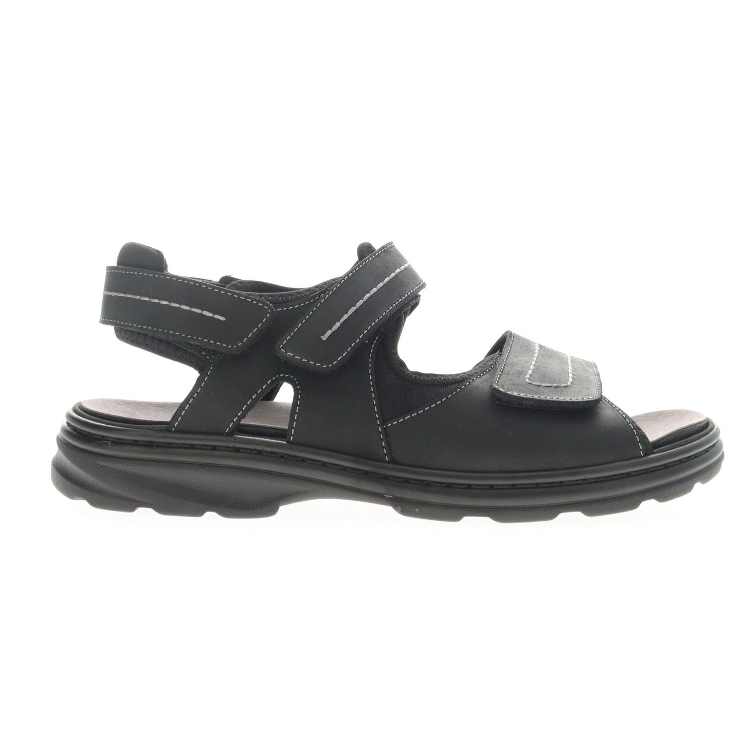 Side view of the Men's Hudson Slide Sandal in Black