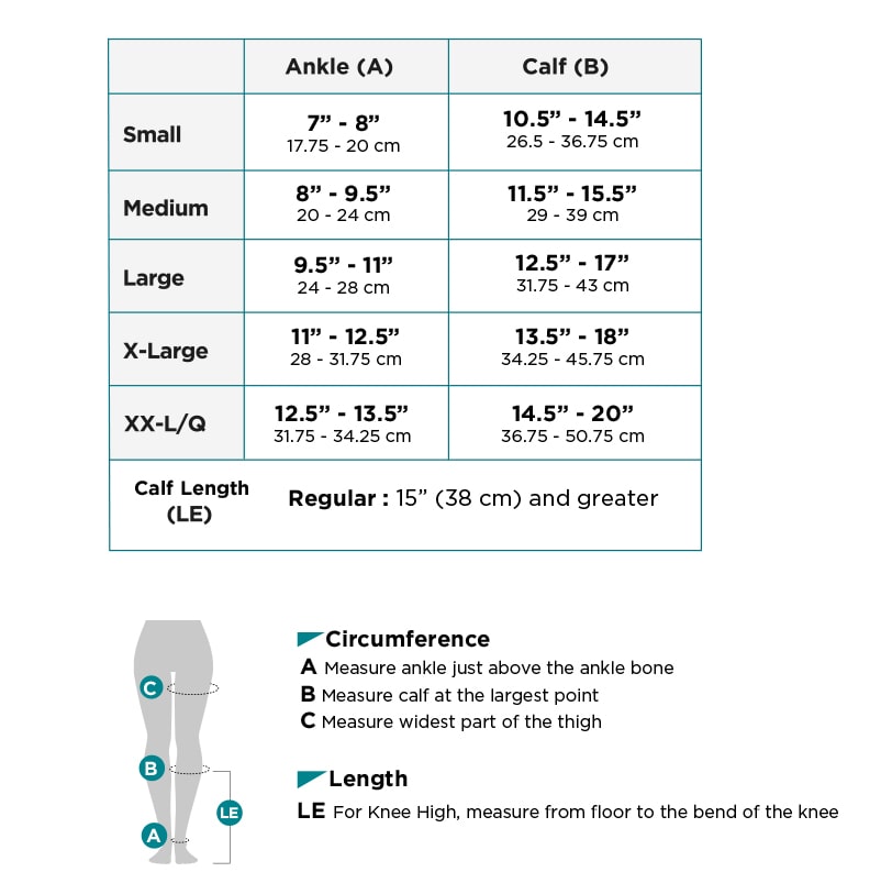 AW Style 230 Signature Sheers Size Chart