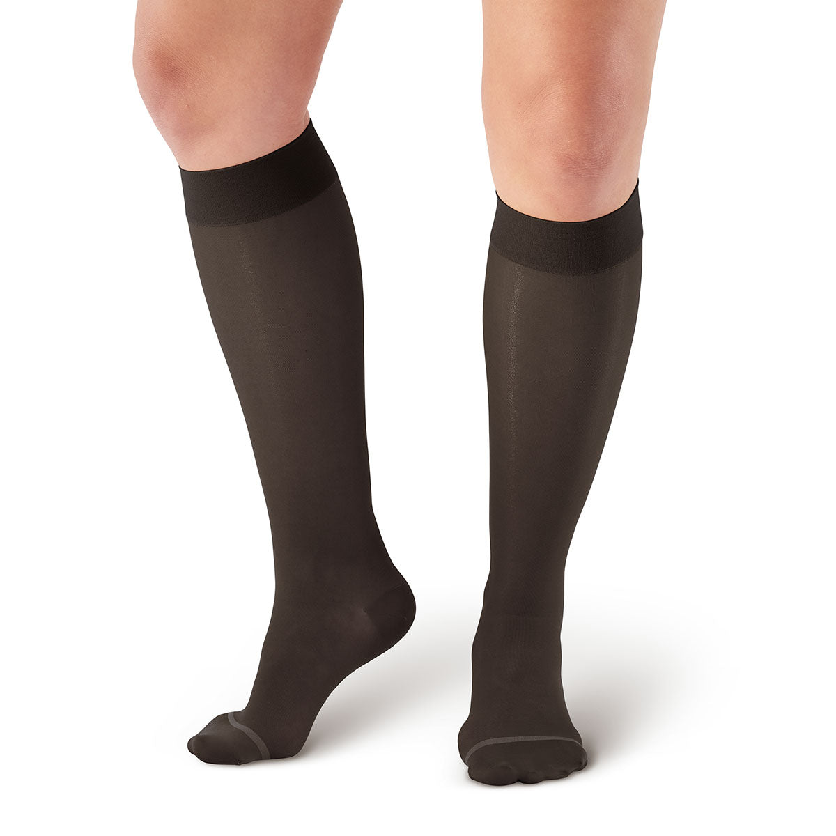 Woman wearing Ames Walker compression socks