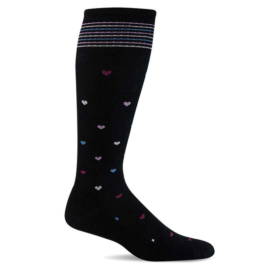 SockWell Women's Full Heart Wide Socks 15-20 mmHg - SockWell Women's Full Heart Wide Socks  - 15-20 mmHg Black