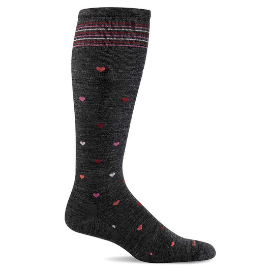 SockWell Women's Full Heart Wide Socks 15-20 mmHg - SockWell Women's Full Heart Wide Socks  - 15-20 mmHg Charcoal