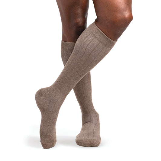 Sigvaris 252 Men's Style Linen Knee High Socks 20-30 mmHg - Sigvaris 252 Men's Style Linen Knee High Socks - 20-30 mmHg Brown