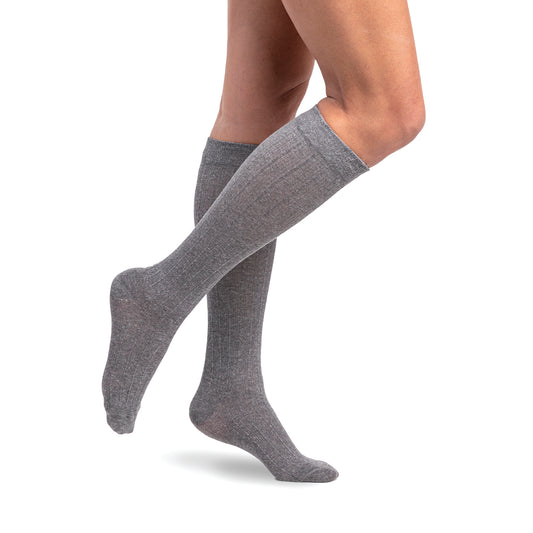 Sigvaris 252 Women's Style Linen Knee High Socks 20-30 mmHg - Sigvaris 252 Women's Style Linen Knee High Socks - 20-30 mmHg Grey