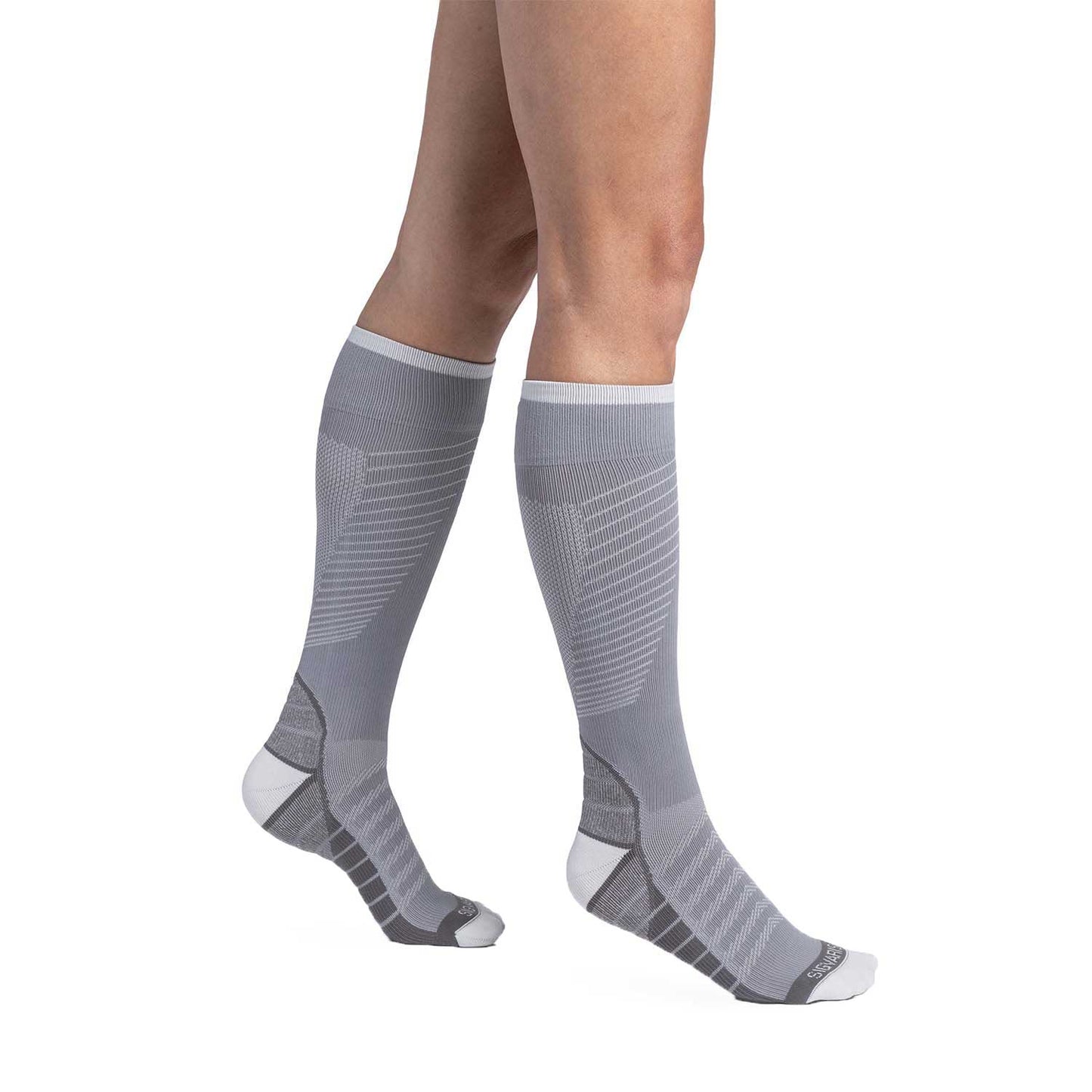 Sigvaris 432 Motion Flow Tech Knee High Socks - 20-30 mmHg   Cool Grey