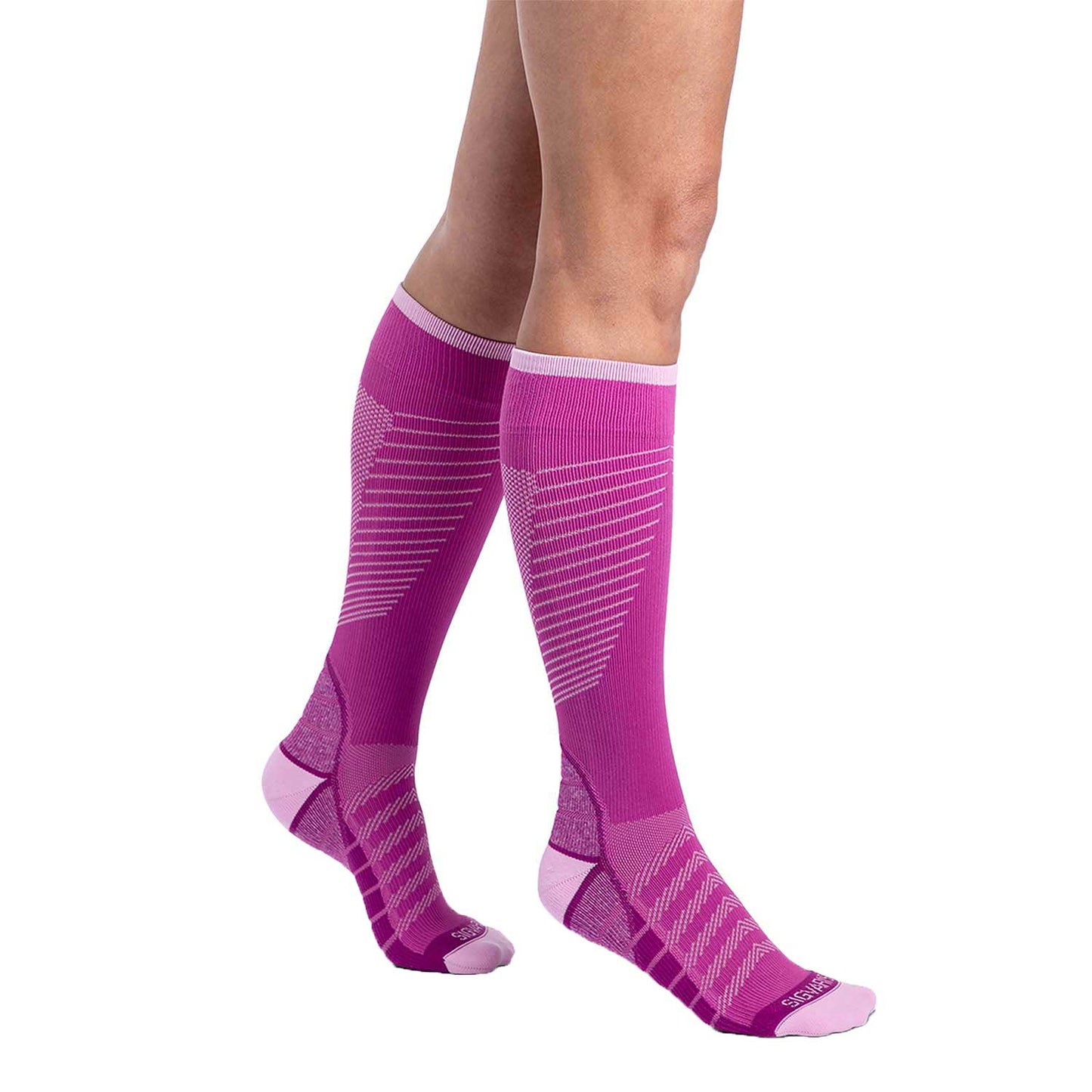 Sigvaris 432 Motion Flow Tech Knee High Socks - 20-30 mmHg Orchid