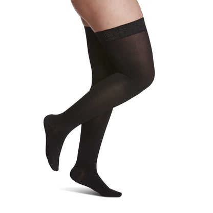 Sigvaris Essential 863 Opaque Women's Thigh Highs w/Grip Top 30-40 mmHg