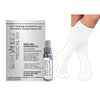 Skineez Advanced Healing Compression Sock Kit w/MD Spray 20-30 mmHg White
