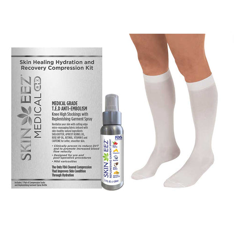 Skineez Knee High - Anti Embolism Stocking/TED Hose w/MD Spray