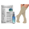 SkineezMD Medical Advanced Healing Compression Sock MENTHOL Kit w/MD Spray 10-20 mmHg Tan
