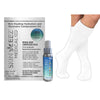 SkineezMD Medical Advanced Healing Compression Sock MENTHOL Kit w/MD Spray 10-20 mmHg White
