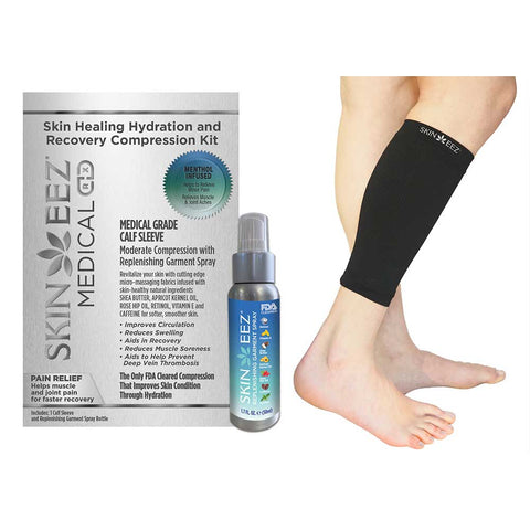 SkineezMD Medical Grade Calf Sleeve MENTHOL w/MD Spray