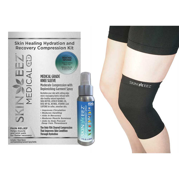 SkineezMD Medical Grade Knee Sleeve MENTHOL Kit w/MD Spray