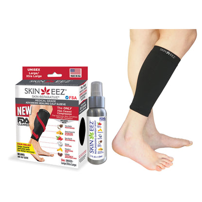 Skineez Medical Grade Compression Calf Sleeve w/MD Spray