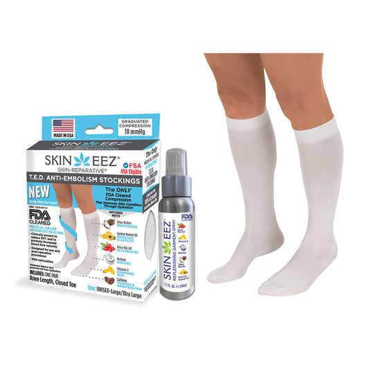 Skineez Knee High Anti Embolism Stocking/TED Hose w/MD Spray - Skineez Knee High Anti Embolism Stocking/TED Hose w/MD Spray