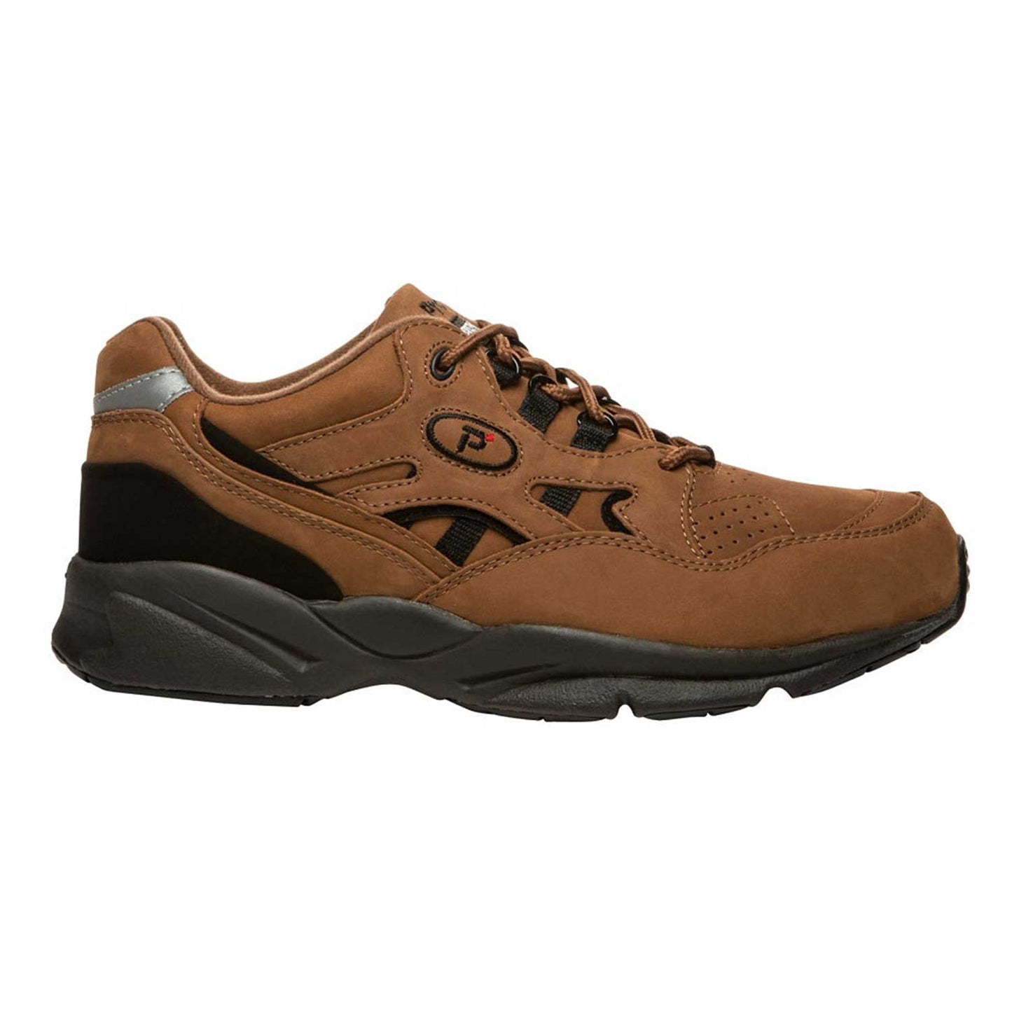 Propet Men's Stability Walker Nubuck Shoes Brown