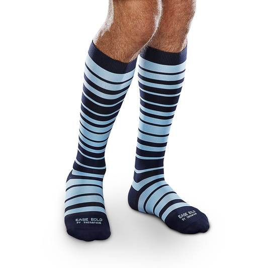 Therafirm Ease Opaque Bold Socks 15-20 mmHg - Therafirm Ease Opaque Bold Socks 15-20 mmHg Deep Blue