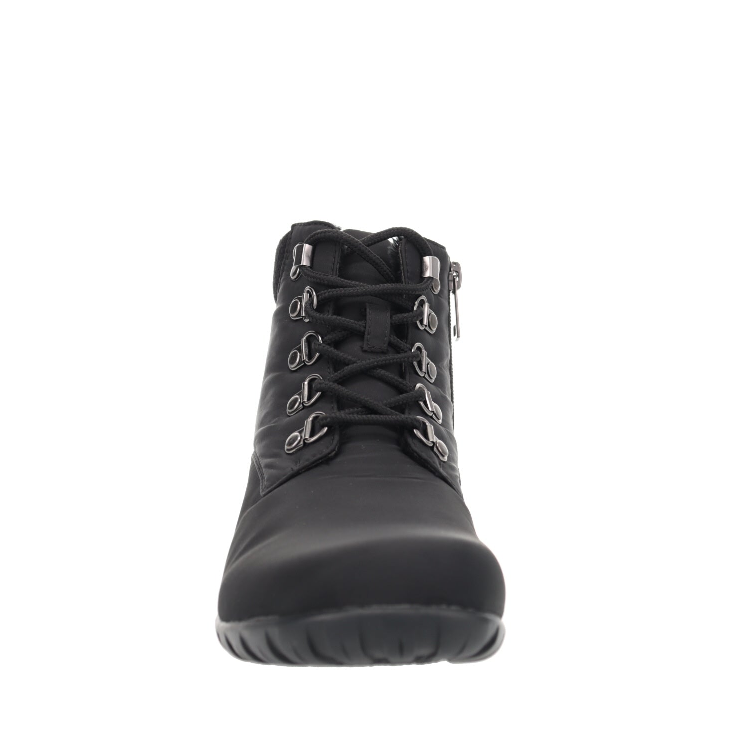 Propet Women's Dani Ankle Lace Boots Black Front Laces