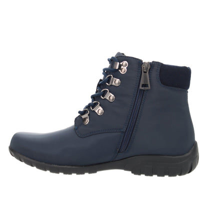 Propet Women's Dani Ankle Lace Boots Navy Zipper