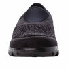 Front view of All Black Propet Women's TravelActiv Slip-On