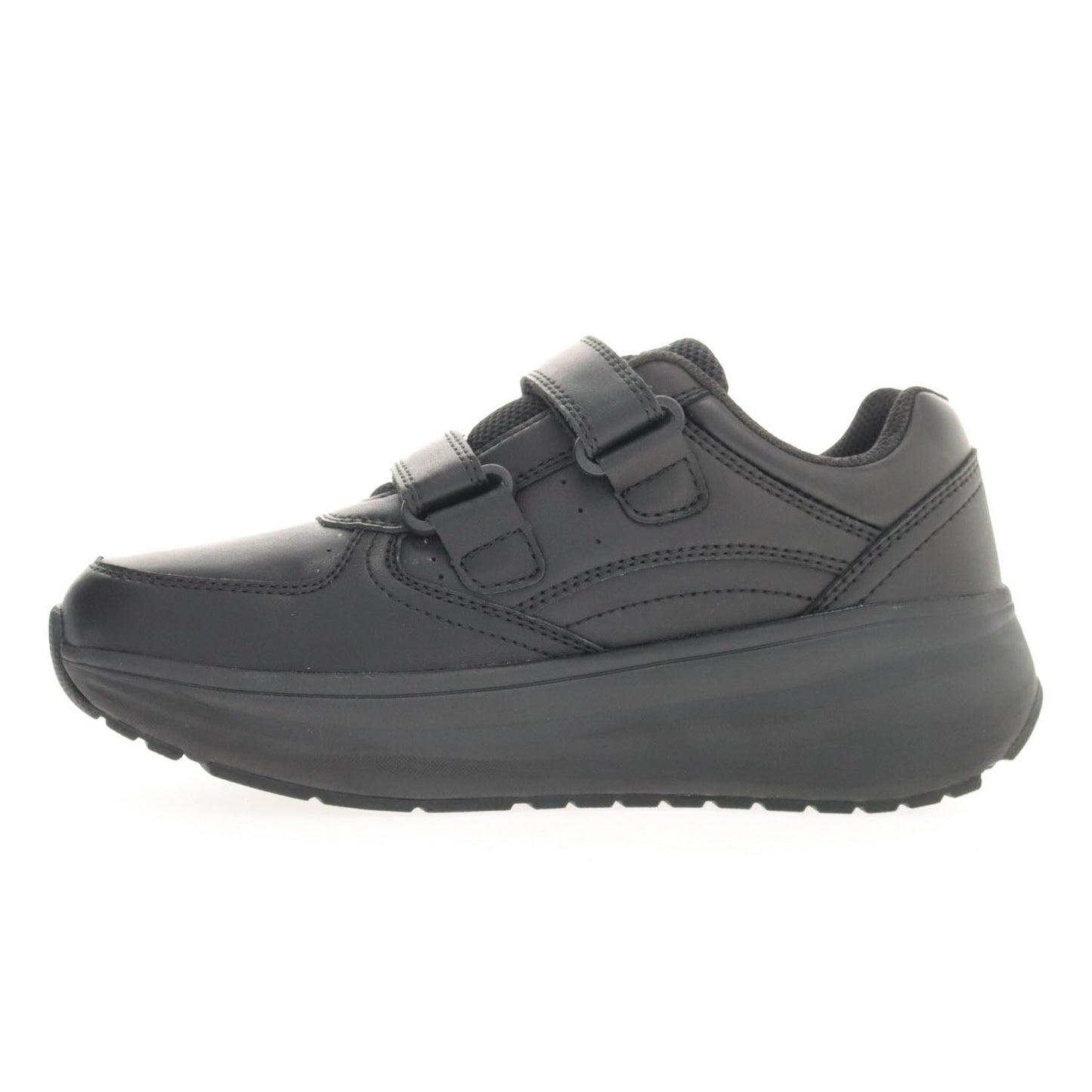 Inside side view of Propet Women's Ultima Strap Athletic sneakers in Black