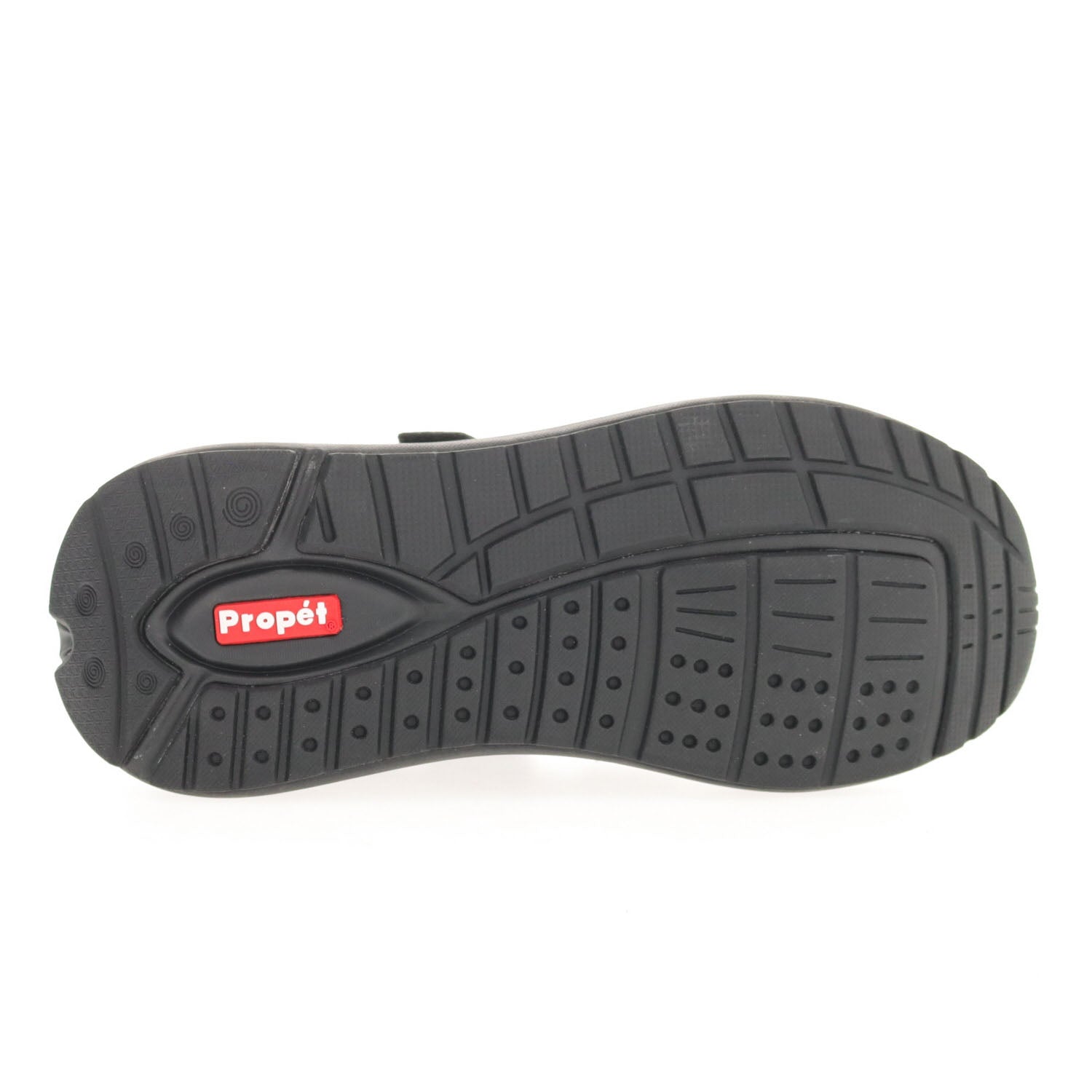 Bottom sole view of the robust rubber tread inserts on the Women's Ultima Strap Athletic shoes that give grip & traction on any terrain