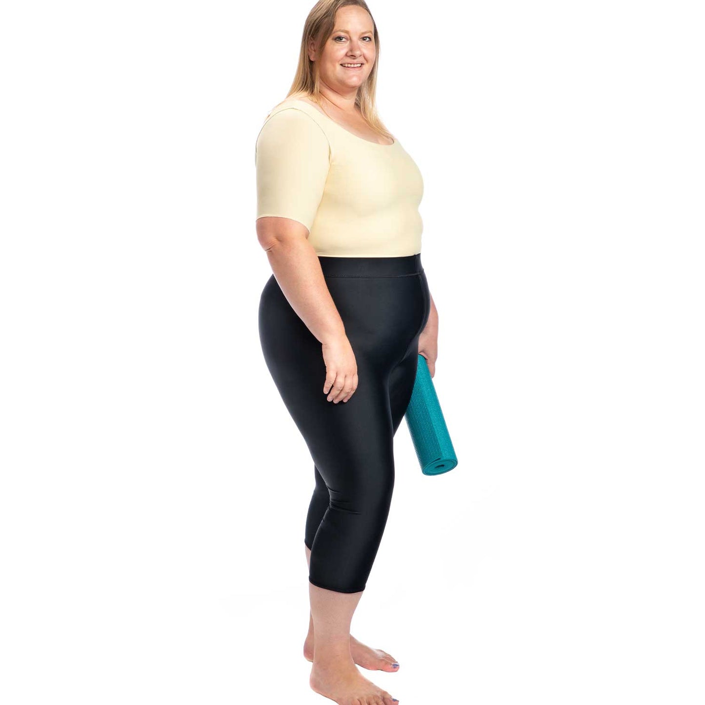 Wear Ease 615 High Waist Compression Capri Plus Size