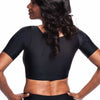 Wear Ease 785 Compression Crop Top Black Back