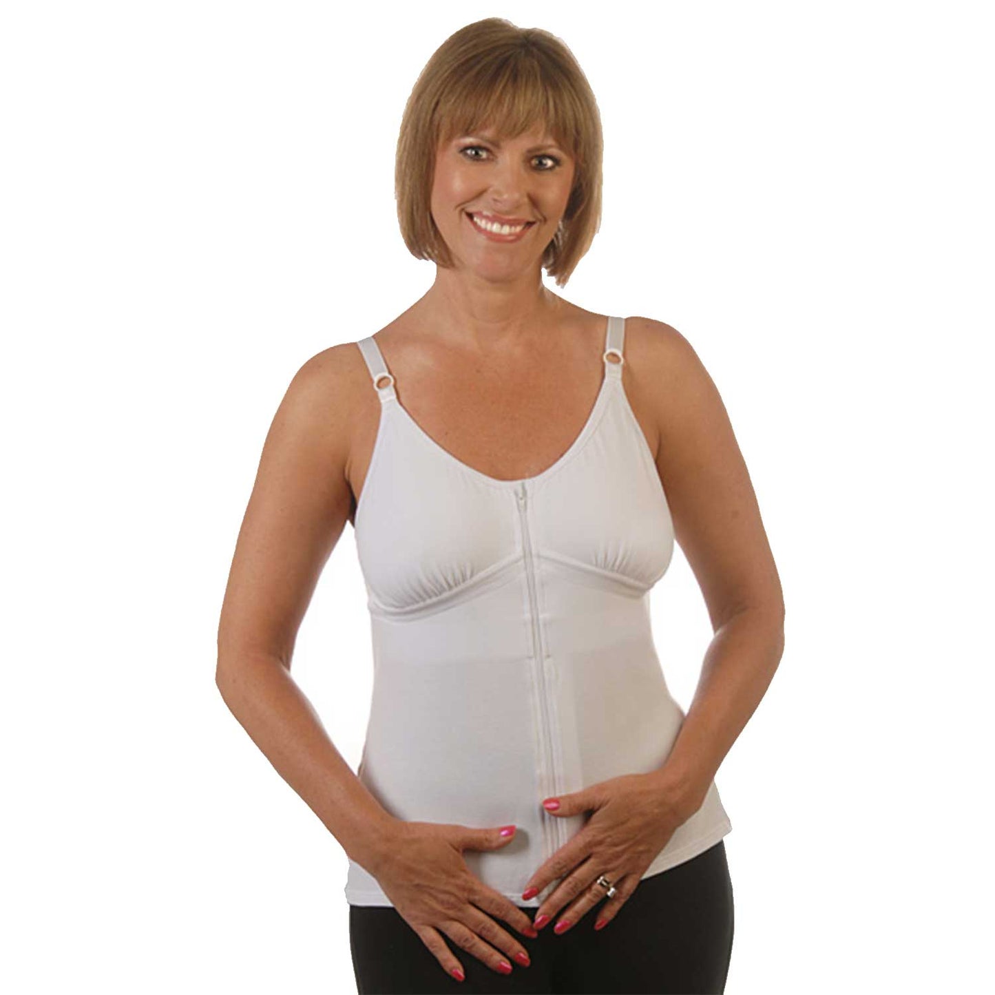 Wear Ease 904 Beth Camisole w/Fiberfill Breast Forms & Drainage Tube Pouches