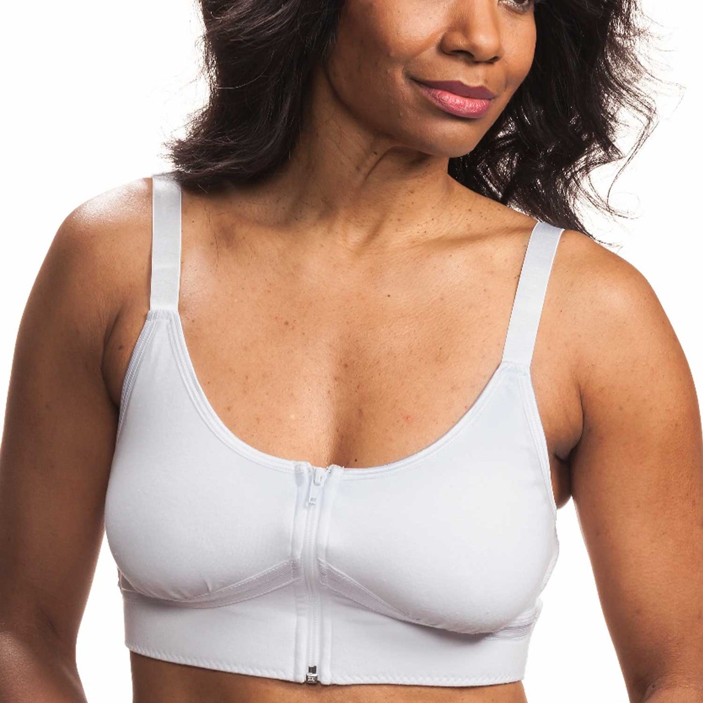 Wear Ease 752 Allyson Bra w/Fiberfill Breast Forms & Drainage Tube Pouches