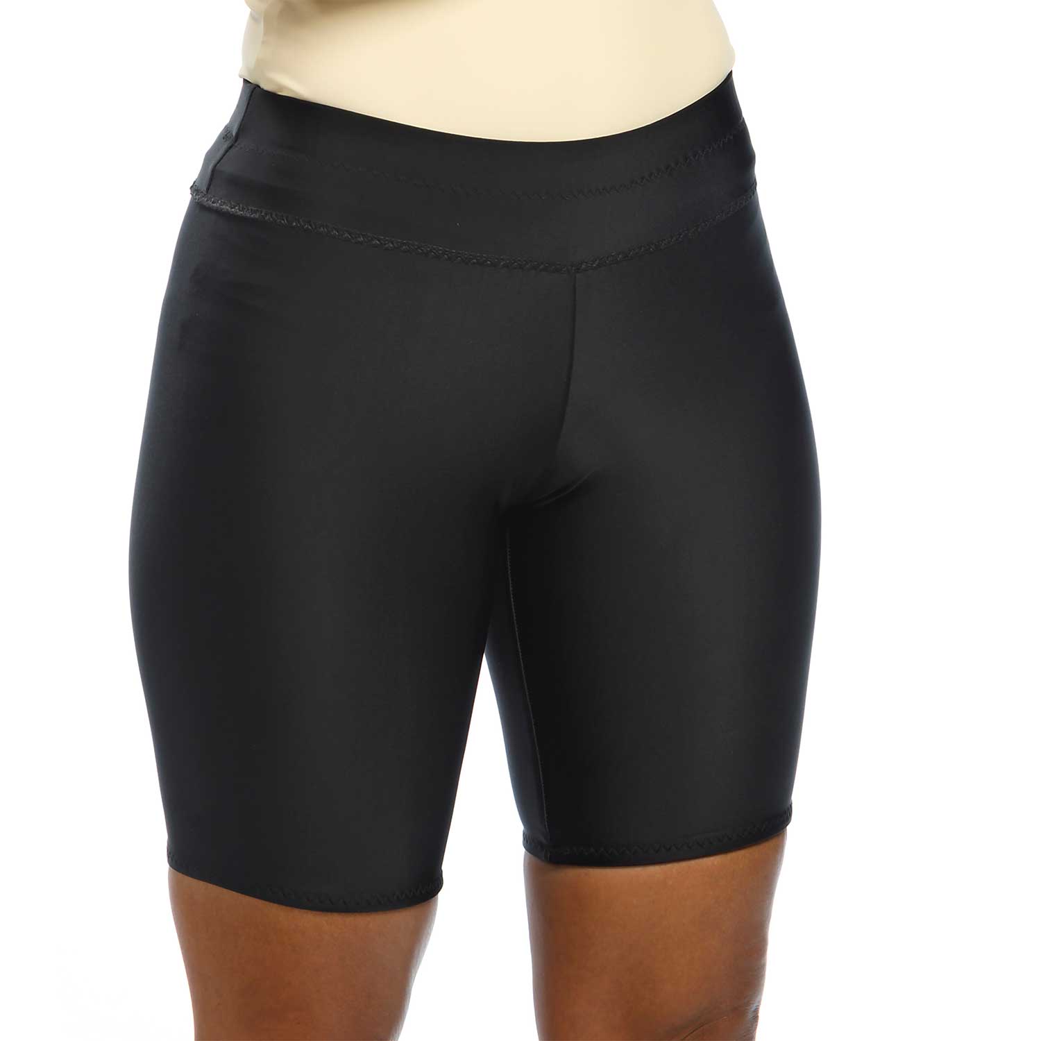 Wear Ease Black Compression Shorts  Top band