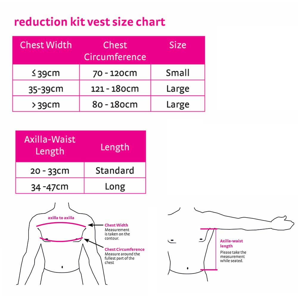 circaid Reduction Kit Vest Size Chart