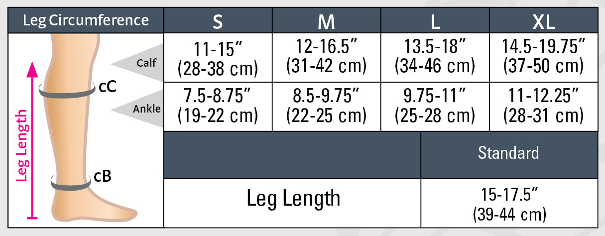 Duomed Freedom Size Chart