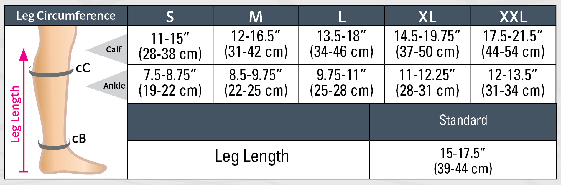 Duomed Patriot Size Chart