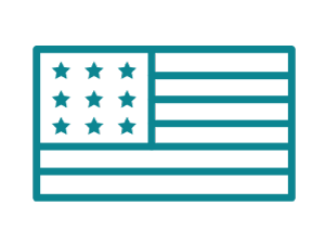 American flag icon indicating made in the USA