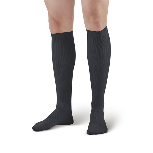 AW 100 Men's Knee High Dress Socks 20-30 mmHg - AW Style 100 Men's Knee High Dress Socks - 20-30 mmHg Black