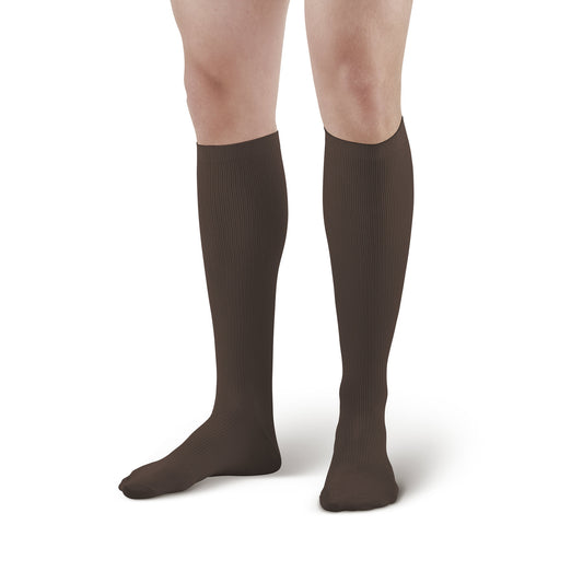 AW 103 Men's Knee High Socks 15-20 mmHg (Sale) - Ames Walker Compression Men's Knee High Socks -Brown