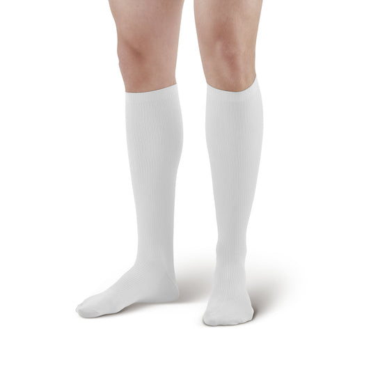 AW 103 Men's Knee High Socks 15-20 mmHg - Ames Walker Compression Men's Knee High Socks - White