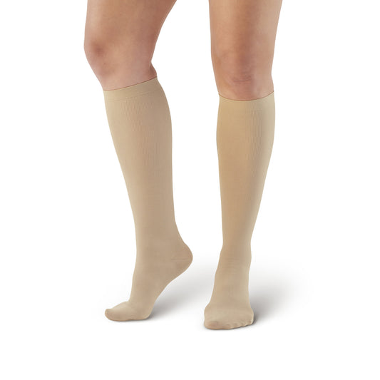 AW 110 Women's Trouser Knee High Socks 15-20 mmHg - Ames Walker Compression Style Khaki Sock