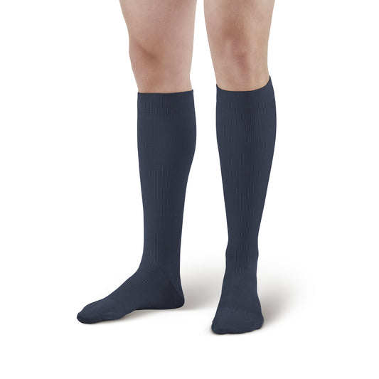 AW 111 Cotton Knee High Trouser Socks 20-30 mmHg - AW Style 111 Unisex Cotton Over-the-Calf Trouser Socks - 20-30 mmHg - Navy