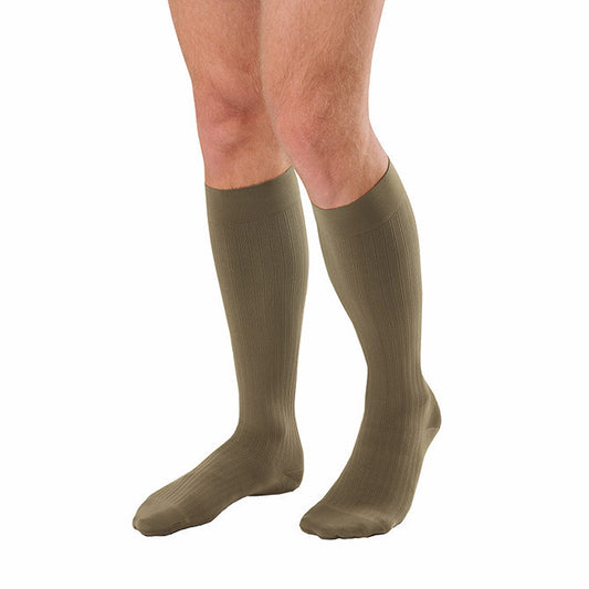 Jobst For Men Ambition Knee Highs w/Softfit Technology 20-30 mmHg - Jobst Compression Knee High Socks For Men Khaki 20-30 mmHg