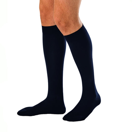 Jobst For Men Ambition Knee Highs w/Softfit Technology 20-30 mmHg - Jobst Compression Knee High Socks For Men Navy 20-30 mmHg