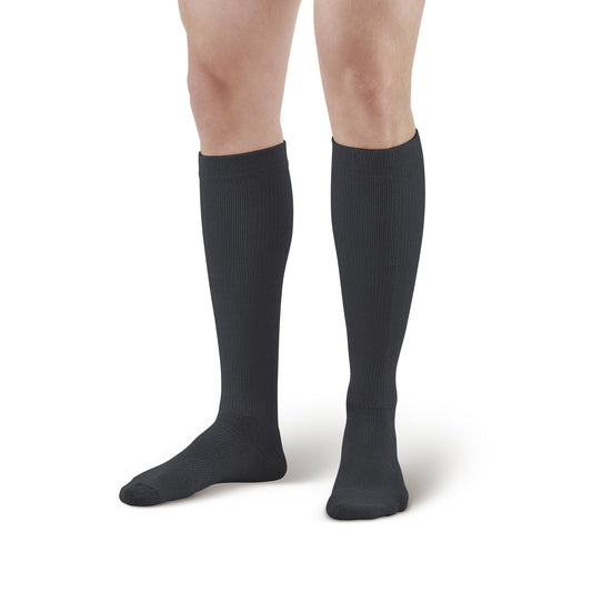 AW 121 Coolmax Knee High Socks 8-15 mmHg - AW Style 121 Coolmax Over-the-Calf Socks- 8-15mmHg Black