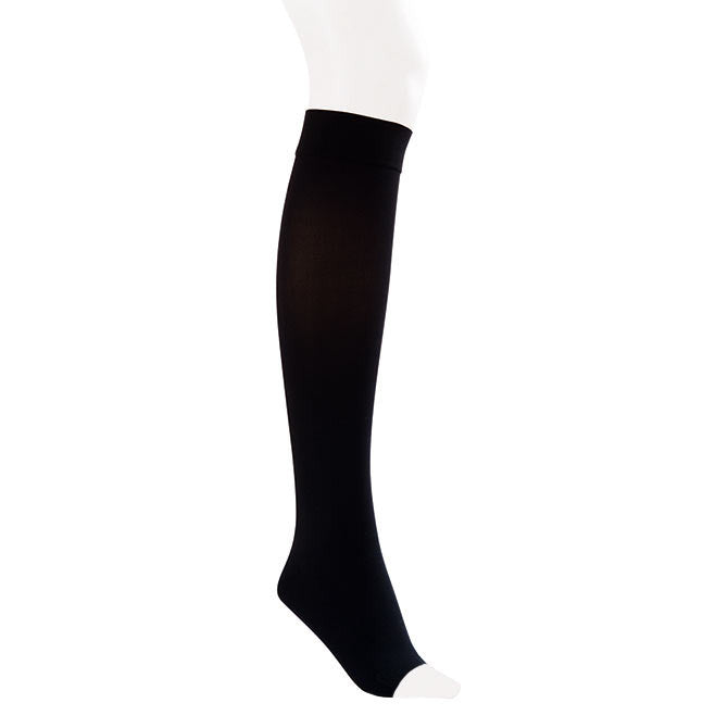 Jobst Opaque SoftFit Open Toe Knee Highs - 30-40 mmHg - Black