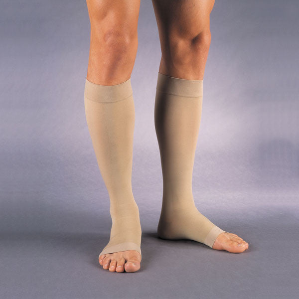 Black zip up compression socks 20-30 mmgh EASY ZIP UP Open Toe