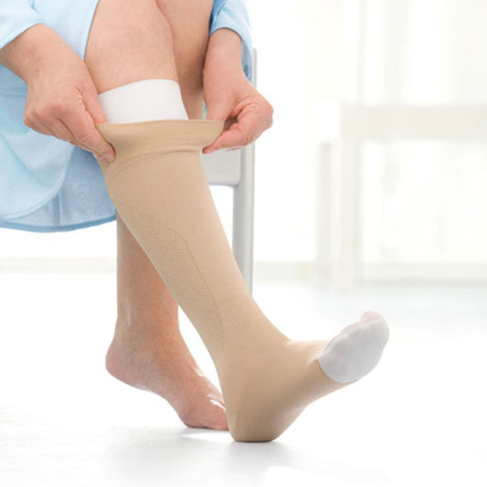 Jobst Ulcercare Open Toe Knee High Stocking and Liners 40 mmHg - Jobst Ulcercare Open Toe Knee High Stocking and Liners - 40 mmHg