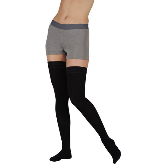 Juzo Soft 2000 Thigh Highs w/Silicone Band 15-20 mmHg - Juzo Soft 2000 Closed Toe Thigh Highs w /Silicone Band Black