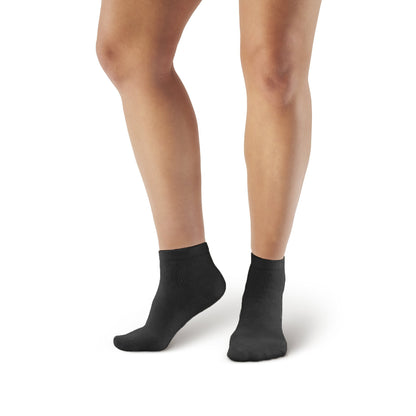 AW Style 141A Coolmax Ankle Socks - 8-15mmHg Black