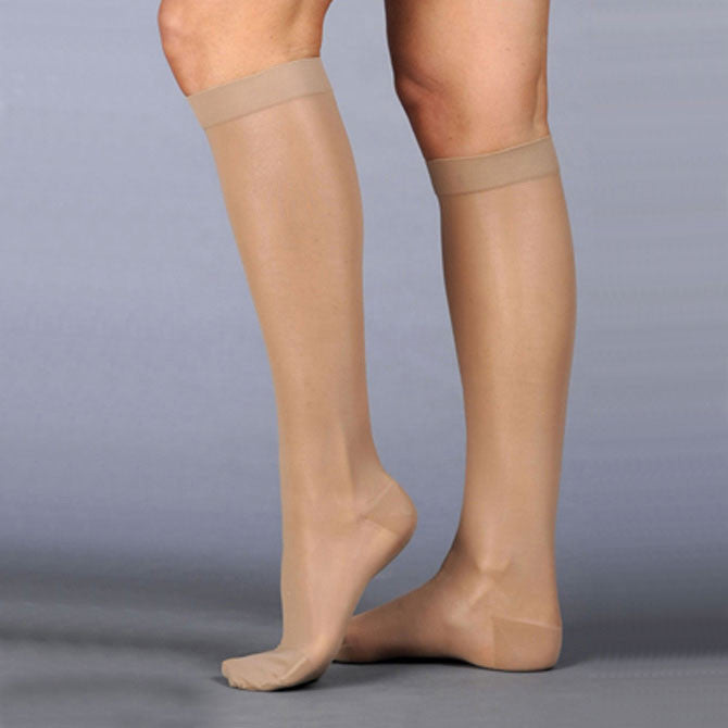 Juzo 2100 Naturally Sheer Closed Toe Knee Highs - 15-20 mmHg